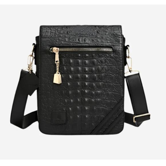 Tote&Carry Men's Black Apollo 2 Mini Messenger Bag - Picture 1 of 11